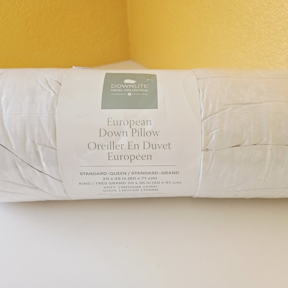 New Downlite Hotel Collection European Down Pillow King Soft 400TC 600FP - Picture 2 of 9